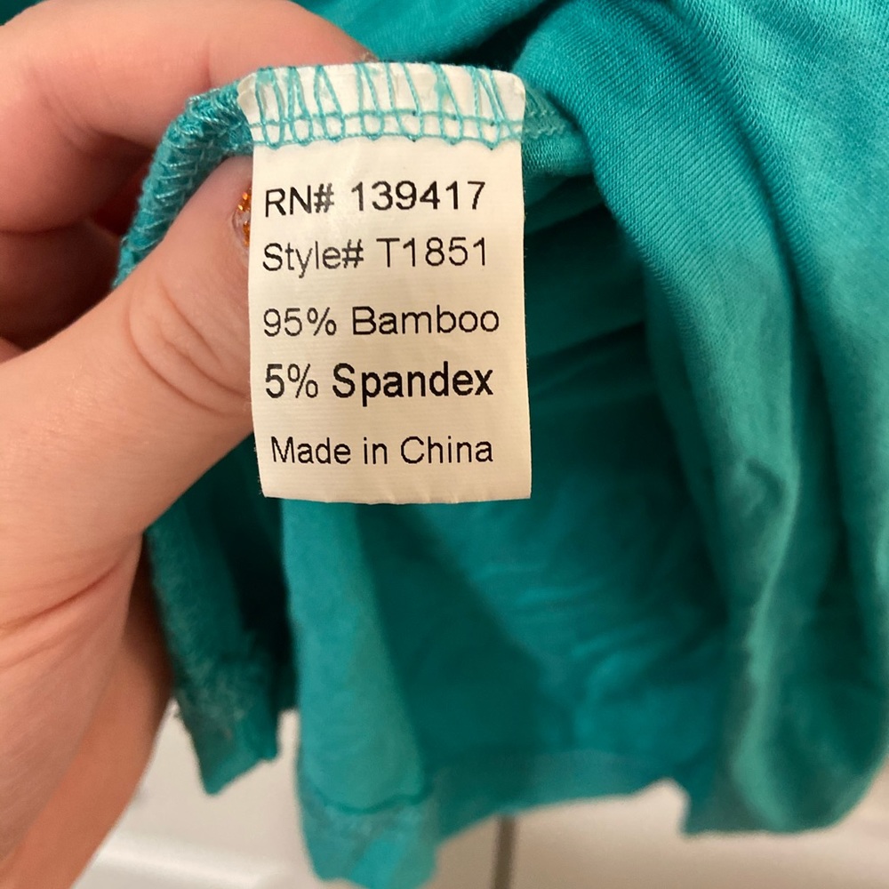 Piko long sleeve flowy turquoise tunic - Picture 4 of 4